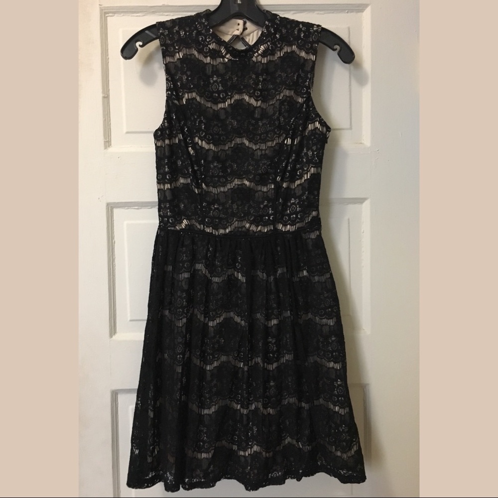 City Triangle black lace dress